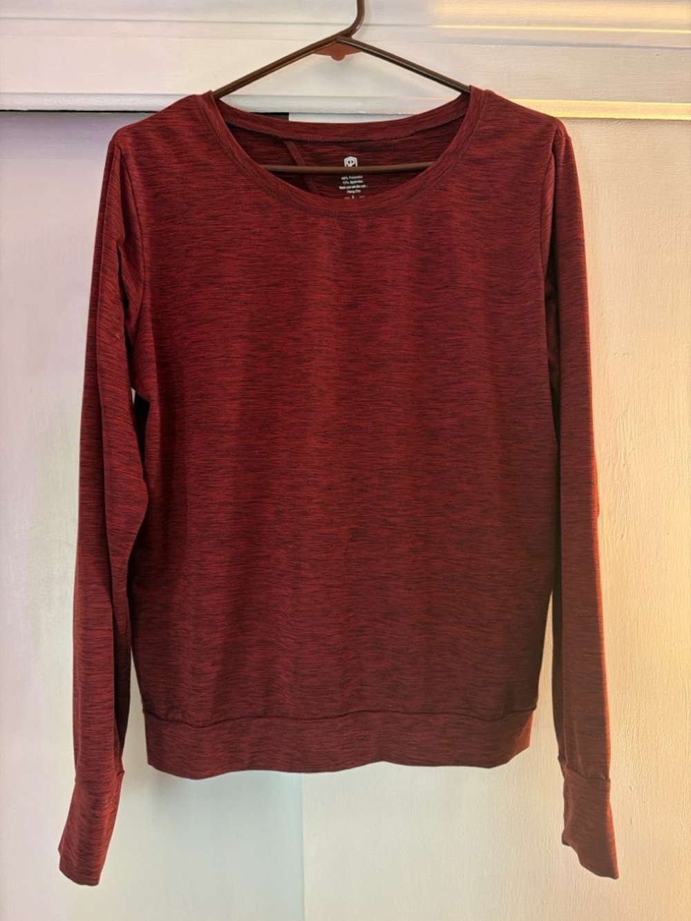 Born Primitive Women's Long Sleeve Tee in Burgundy Heather